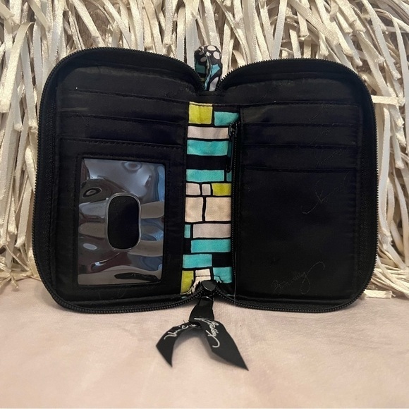 VERA BRADLEY Island Blooms Carry It All Wristlet Blue Green Lippies Case - Picture 8 of 11